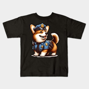 Corgi Police Kids T-Shirt